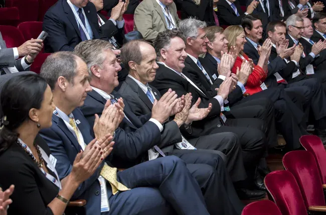 World Gas Conference — Audience applauding during the conference