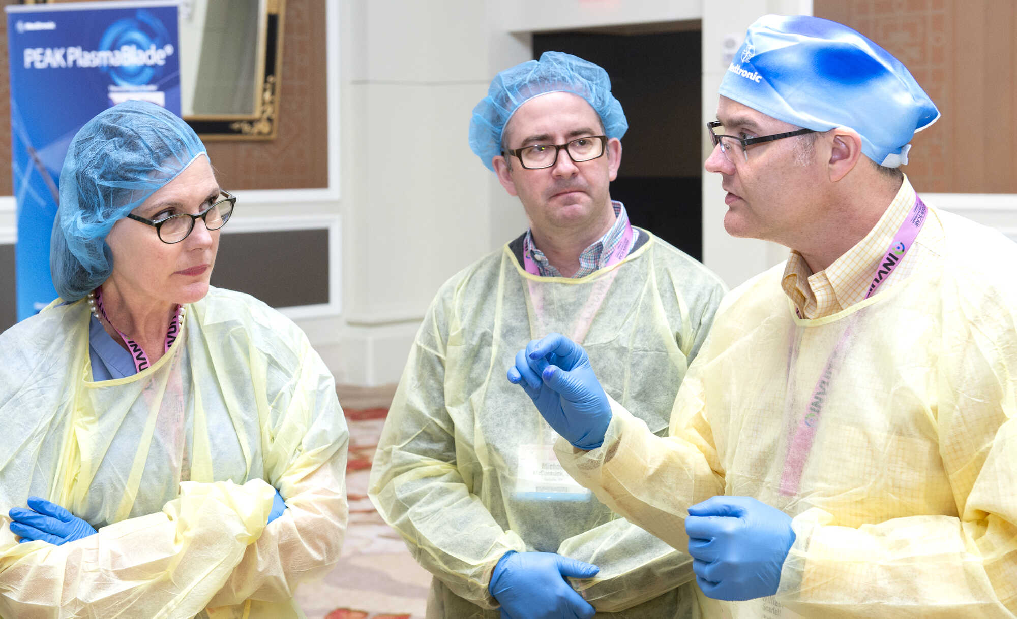 Clinical training moment photographed for healthcare event and education coverage